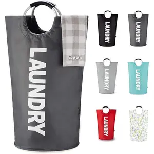 Laundry Bag with Padded Handles, Laundry Basket (4 Colors), Waterproof Laundry Hamper, Clothes Hamper, Clothes Hamper, Collapsible Laundry Basket Easy Storage Gifts for Mom