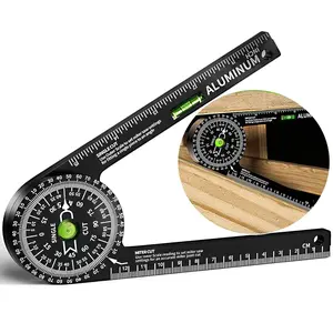7.3-Inch Miter Saw Protractor, Rust-Proof Angle Finder, Precision Laser-Engraved Scales, Professional Measuring Ruler for Carpentry tiktokshopspringglowup