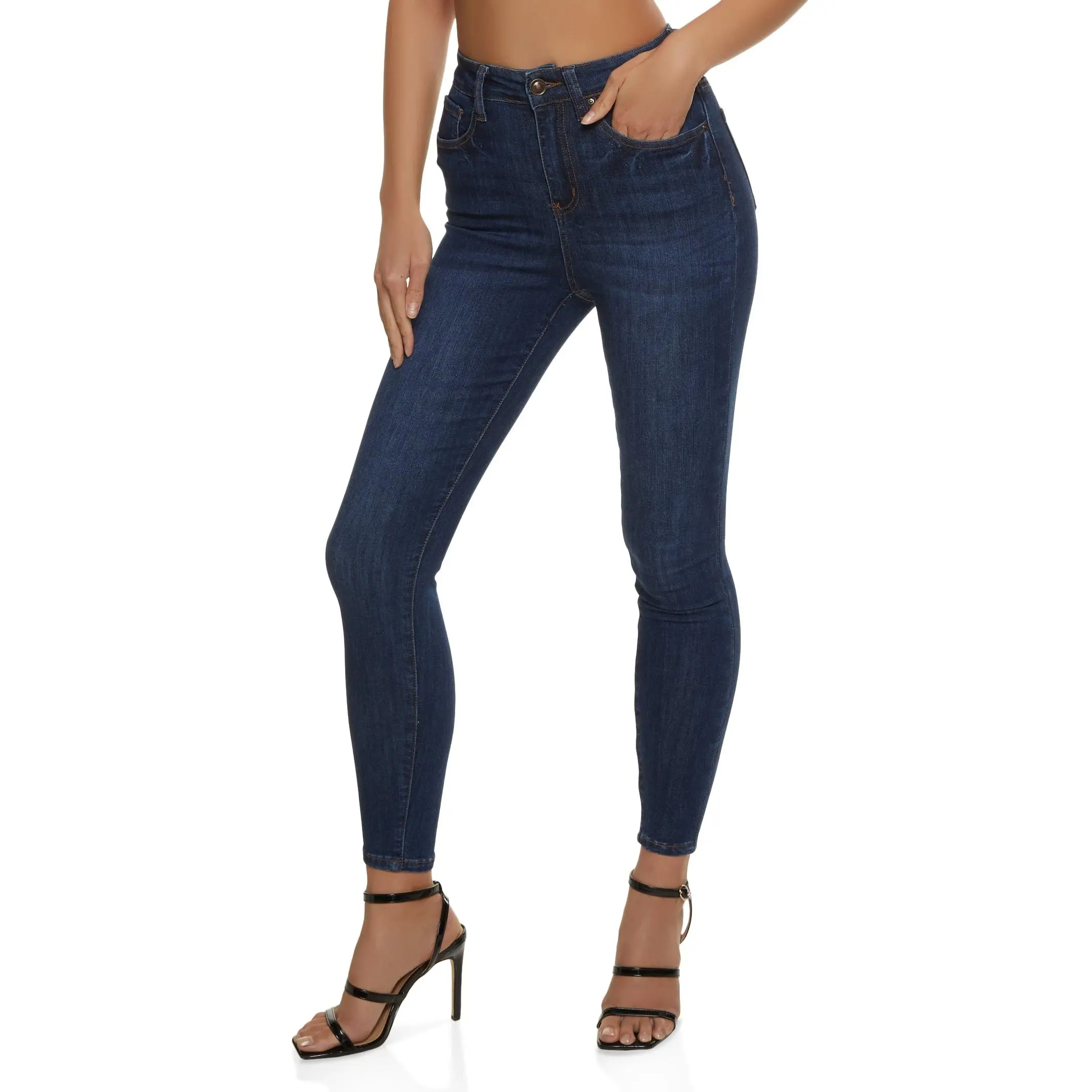 WAX Whiskered Skinny Ankle Jeans