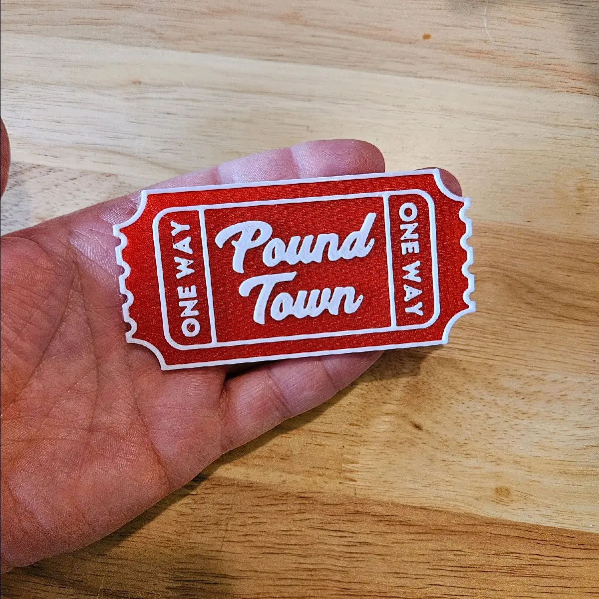 5pc pack of pound town tickets. funny valentines gag gift humor comedy adult