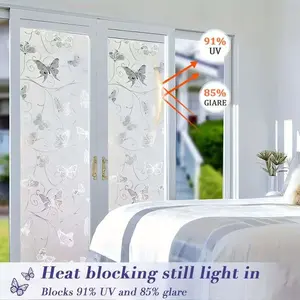 Privacy Screen Protector Film, Butterfly Decoration Window Film, Frosted Glass Film, Privacy Window Sticker, Home Office Decor