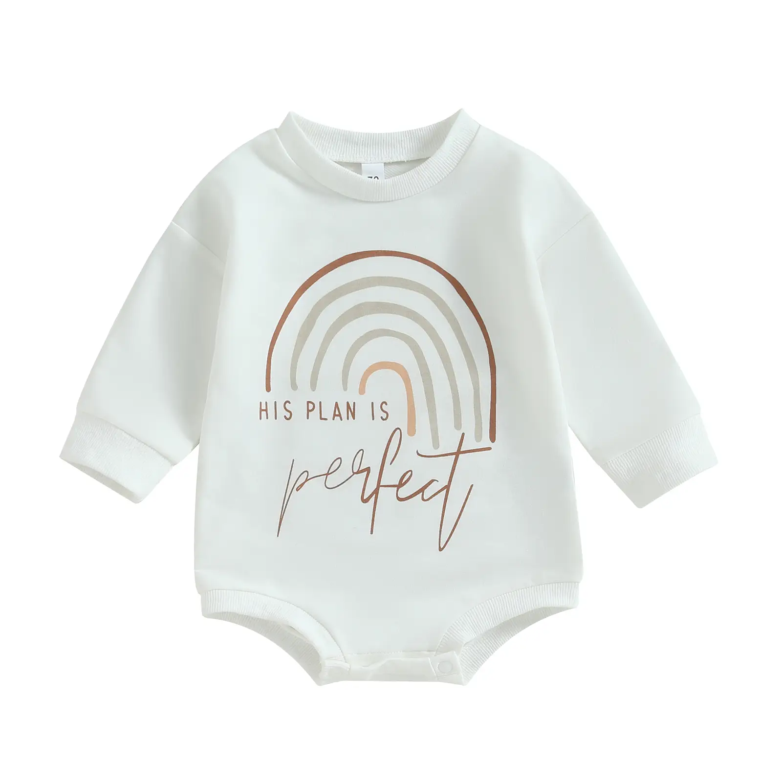 Fall Clothes Infant Baby Girl Boy Rainbow Long Sleeve Sweatshirt Romper Crewneck Bodysuit Outfits