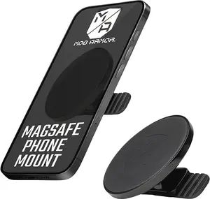 MOB ARMOR MobNetic Slim Non-Charging MagSafe® Phone Mount for All Dashboards - Compact & Strong Magnetic Holder with Curved Surface Compatibility