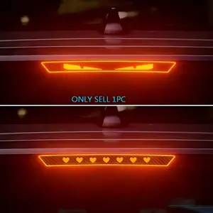Car Rear Tail Light Decorative Sticker, Cute Cartoon Angry Eye Design Projector Light Sticker, Transparent Film Car Exterior Decoration Accessories, Car Decals, Car Stickers, Decal For Cars