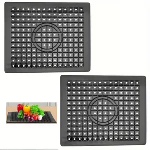 2 Pack Kitchen Sink Mat Set,Rectangular Dish Drying Protector Mats for Bottom of Kitchen Sink,Fast Draining Sink Mats Grid,Christmas Party Gifts,Hand Tools Kits