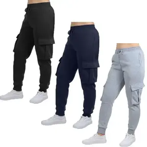 3-Pack Women's Fleece Lined Cargo Jogger Sweatpants - Warm Fleece Interior, Multi-Pocket Design, Comfortable Casual Pants for Winter/Lounge (Size S-2XL)（gift）