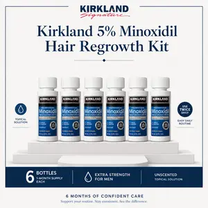 Kirkland Minoxidil 5% for Men&Women Extra Strength Hair Regrowth Solution Anti-Hair Loss Liquid Treatment, 6-Month Supply Revitalizes Follicles, Boosts Thicker Fuller Clinically Proven for Balding&Thinning Scalp serum density enhances sale