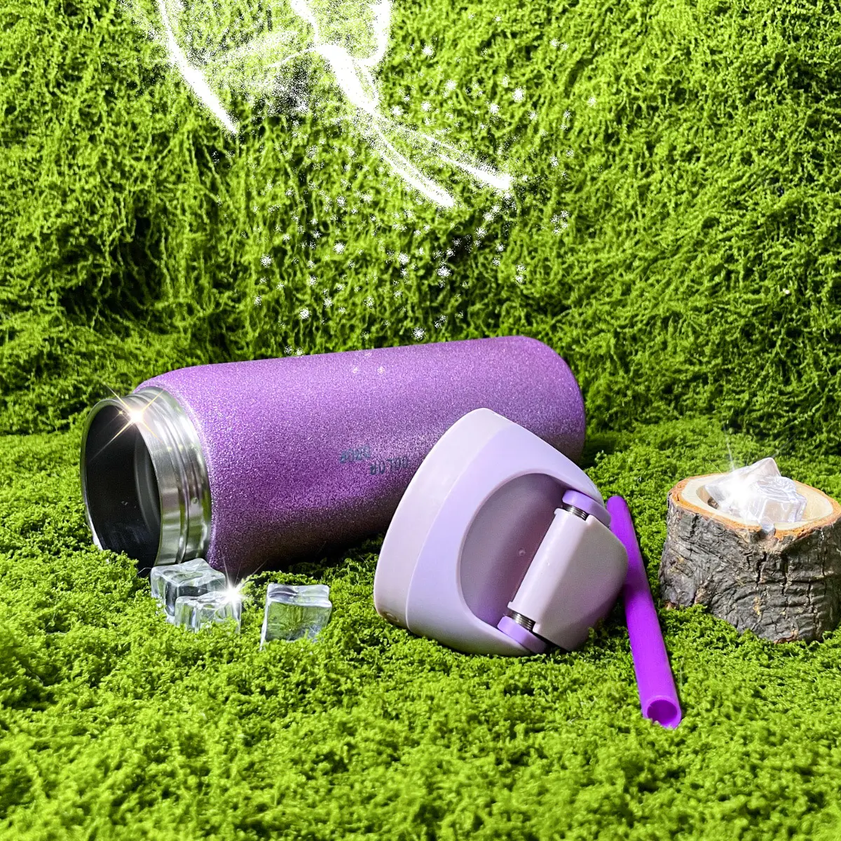 0w Diamond purple stainless steel Cup, With A Capacity Of 32Oz 945Ml Can Retain Heat For Up To 24H. It Can Keep Both Hot And Cold Beverages Warm, Suitable For Brewing Coffee. The Design Is Exquisite And It Is Suitable For Use In Various Occasions.