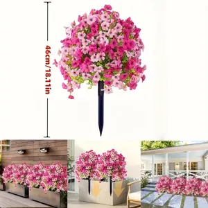 2pcs High-Quality Outdoor Artificial Greenery with Ground Stakes – UV-Resistant Plastic Material, Includes Plant Stands, Suitable for Gardens, Patios, Seasonal Decorations, Spring/Summer Festivals, and Outdoor Events. Maintenance-Free