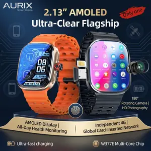 H20ultra 4g Multifunctional Smartwatch with Amoled Screen, 5mp Rotatable Camera, Wi-Fi, GPS, Bluetooth-compatible, IP68 Water Resistant, Unisex Design
