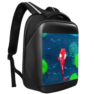 LED Display USB Charging Backpack,Laptop Backpack,DIY Fashion Backpack, Waterproof Shoulder,Fits 15.6 Inch Laptop (Black) randoseru backpack,fathersdaygifts High-Definition  Billboard Backpack