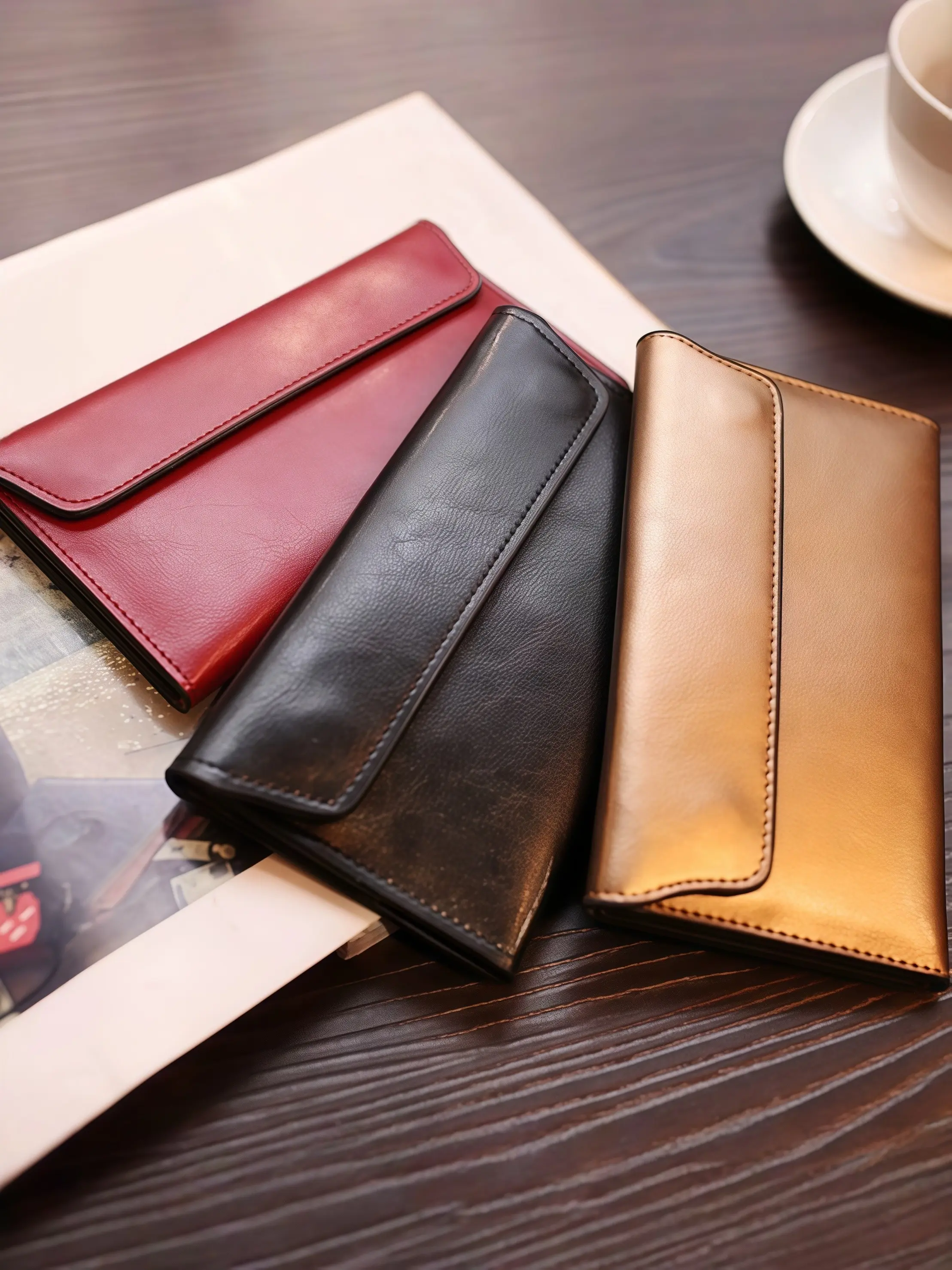 Women's Long Wallet New Trend Leather Unique Design Large Capacity High-End Elegant, Ladies' Fashion Accessory Leather Cowhide Wallet, Durable Fashion Wallet, Wallets Women, Trendy Wallet, Fashionable Wallet