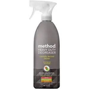 Method Products PBC 239977 Household Kitchen Degreaser, 28 oz Lemongrass Spray Bottle for Cleaning & Stain Removing