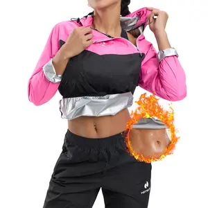 HOTSUIT Sauna Jacket for Women – Boxing Gym and Workout Sweat Jacket Athletic Wear Windproof Waterproof Training Clothes Outdoorfun Athletic Workout Women Holidayhaul