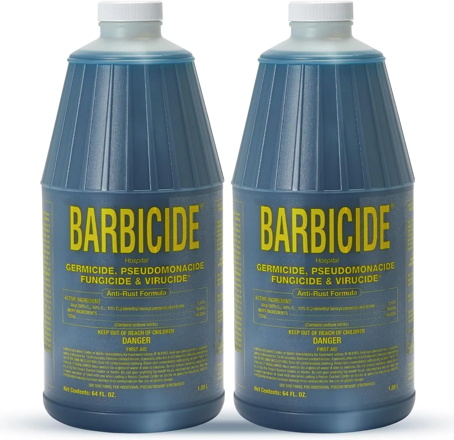 2-Pack BARBICIDE 0.5 Gal Disinfectant Concentrate - EPA-Registered Hospital-Grade Germicide, Virucide, Anti-Rust Solution for Salons, Barbershops, Professional Shears, Combs & Tools