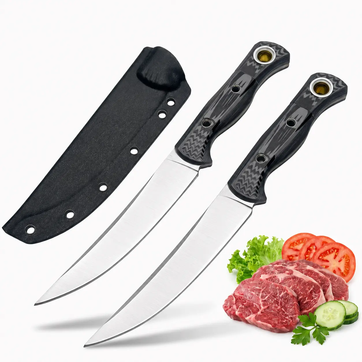 Professional Chef's Knife, Boning Knife, Filleting Knife, Blade Made of 9Cr18 Steel, Exquisite Comfortable ABS Handle, Ideal for Cutting Meat, Deboning and Processing Fruits & Vegetables in Kitchen, Perfect Holiday Gift