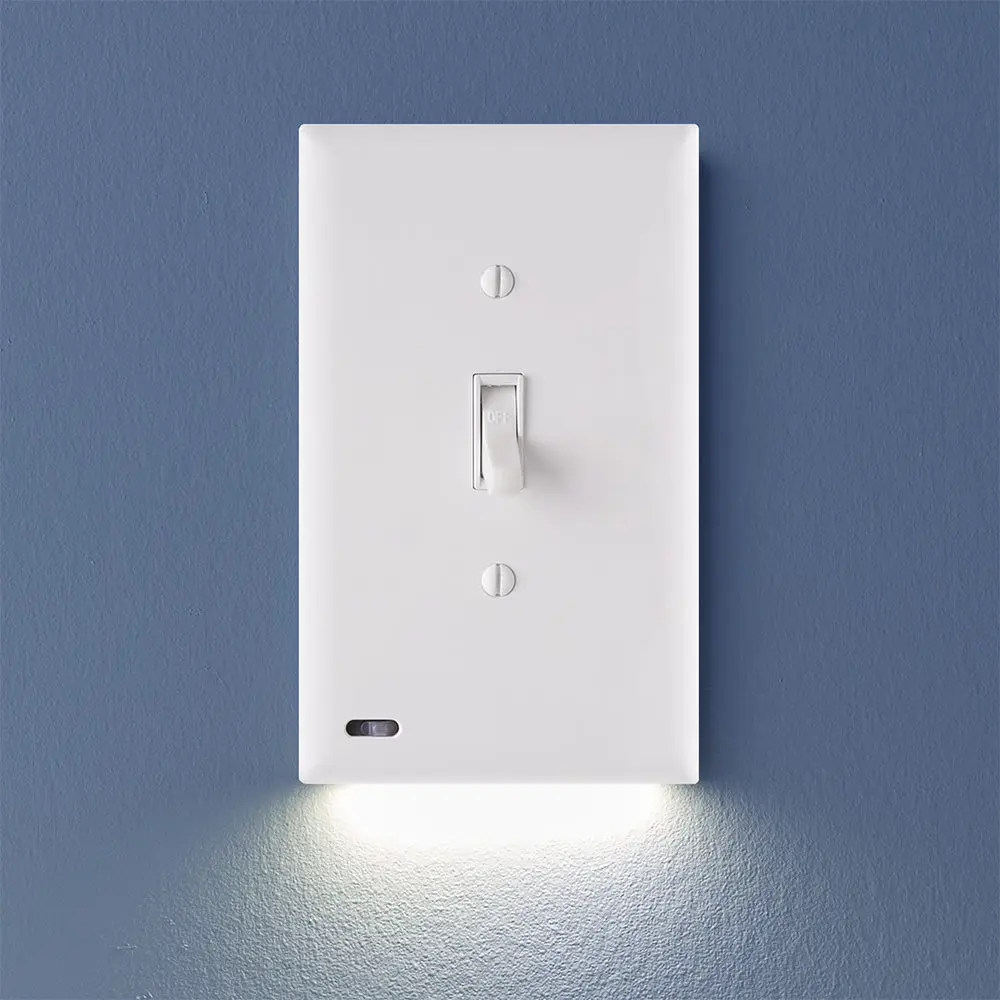 SwitchLight 3-Way - Illuminated Light Switch Cover Plate, Integrated LED Nightlight by SnapPower