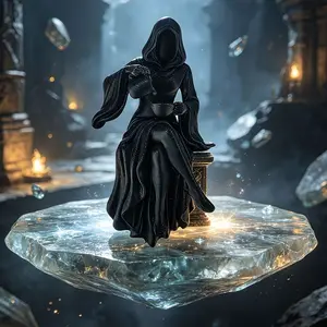 Dark Gothic Death God Sculpture, Craft Decorative Figurine, Unique Gift for Horror Fans, Halloween Atmosphere Ornament