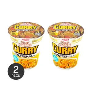 NISSIN Japanese Curry Potato Instant Noodles 2 Pack 80g Cups