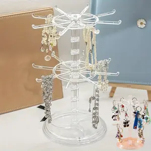 Rotating Jewelry Display Stand, Necklace Holder, Jewelry Tree Stand, DIY Organizer for Bracelets, Necklaces