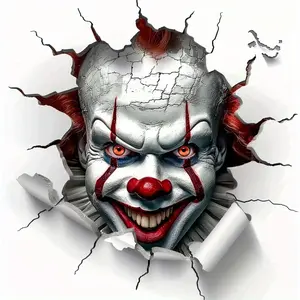 2PCS Festive 3D Joker Bumper Sticker - Car Decals - PVC Material - Perfect for Cars, Motorcycles, and Luggage - Funny Car Decals