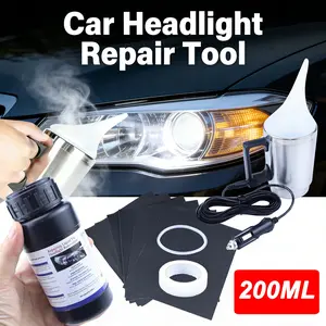 Headlight Restoration Kit - Car Headlight Restoration 200ml Restoration Solution, Headlight Restoration Polishing Kit. No professional skills required. Easy-to-use Headlight Restoration Tool. Quickly Removes Oxidation and Yellowing.