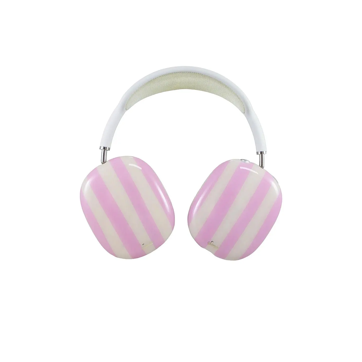 Sonix Jelly Stripe Airpods Max Covers in Pink & Cream