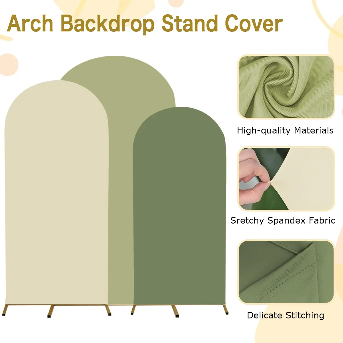 3-Pack Photography Backdrop Set for Weddings, Wedding Arched Backdrop, Arch Stand Background Kit, Birthday Party Decorations, & Combination (no Arch), Photo Backdrops, Wedding Photo Supplies, Photoshoot Backdrops