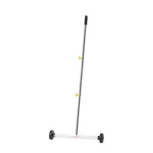 Magnetic Sweeper With Wheels, 17-Inch, 10-Lb Load Capacity, Lightweight Magnetic Pickup Sweeper With Adjustable Handle, Picks Up Nails And Screws, Easy Cleanup For Garages, Roofing Projects, Construction Sites And Workshops