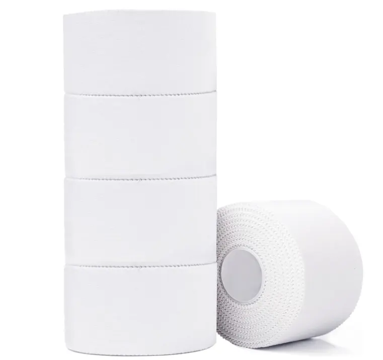 Athletic Tape,5 Pack White Sports Tape,Very Strong No Sticky Residue Wrist Ankle Tape for Gymnastics Boxing Lacrosse Climbing Hockey Bat