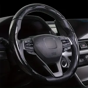 3PC Car Anti-skid Carbon Fiber Style Steering Wheel Cover, GM Suitable Steering Wheel Cover, Car Buckle Steering Wheel Cover! !