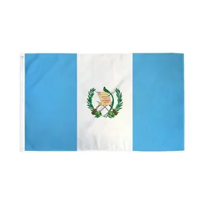 Guatemala Flag 2x3ft Poly with Header Tape and 2 Metal Grommets Dye-Sublimated Bold Colors Double-Stitched Edges