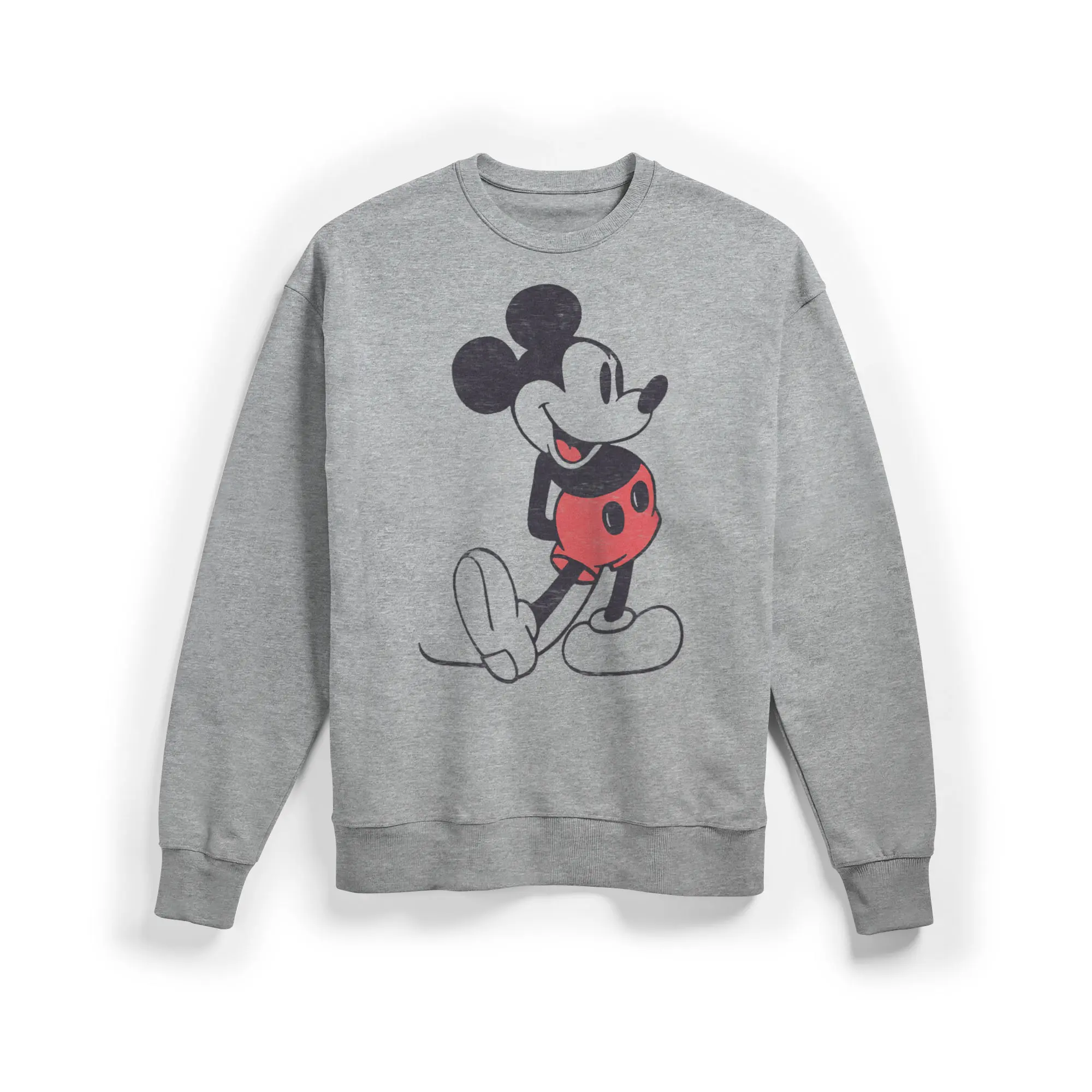 Men's Mickey & Friends Distressed Mickey Mouse Pose Sweatshirt