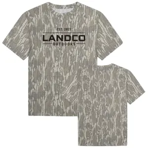 Vintage Bottomland Camo Hunting Top, Landco Outdoors Tactical Shirt, Mossy Oak Style Camouflage Tee, Woodsman Performance Camo, Forest Stealth Apparel