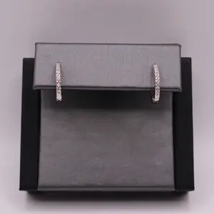 Sterling Silver Earrings - CZ Huggies