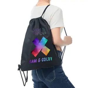 Colorful Galaxy XPLR Logo Print Drawstring Backpack for Travel Adventure Outdoor Sports Use  Stylish Lightweight Casual Sports Bag for Teens and Young Adults  Perfect Birthday Christmas Holiday Gift for Explorers and Trendsetters