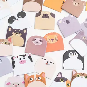 240 Sheets (12 Packs) Cartoon Cute And Interesting Animal Notes Office Season Party Small Gifts, Cute Animal Sticker For Scrapbooking, Animal Sticker For Scrapbooking, Self-adhesive Notes, Funny Stickers