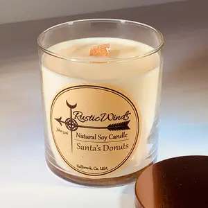 Santa's Donuts - Soy Candle Aroma Decor holiday candle candle wax premium candle gift candle gift holiday gift natural soy Highly Scented perfect western first valentine handmade candle buy eco friendly decor present decorative candle woodwick small batch