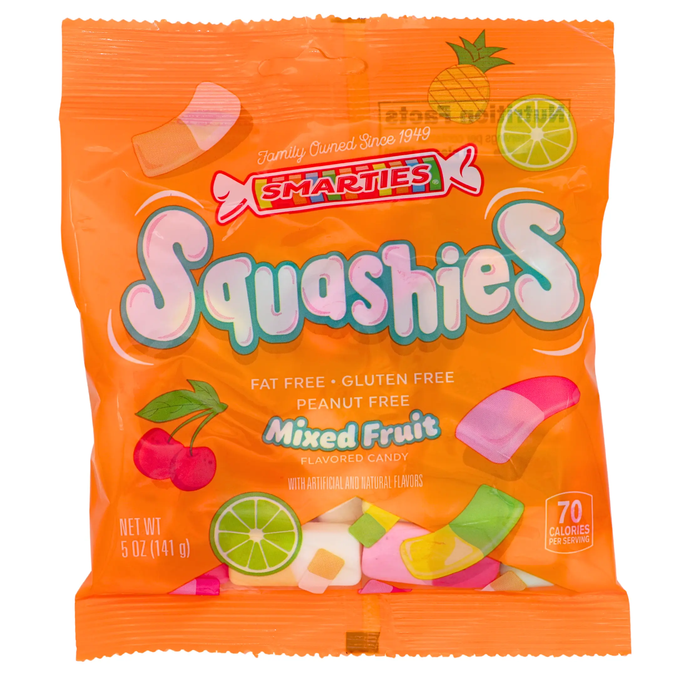 Smarties Squashies Mixed Fruit Candy | 3 Flavor Combos Fruity Flavored Chunks Sour Variety Gummy