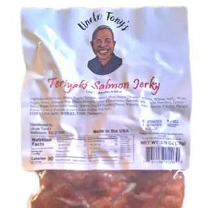 Uncle Tony's Teriyaki Salmon Smoked 2.75oz - Gluten-Free Food Made in the USA