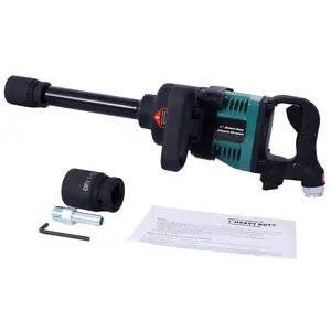 Industrial 1" inch Air Impact Wrench Gun Long Shank Pneumatic Truck  with 38mm & 41mm Socket