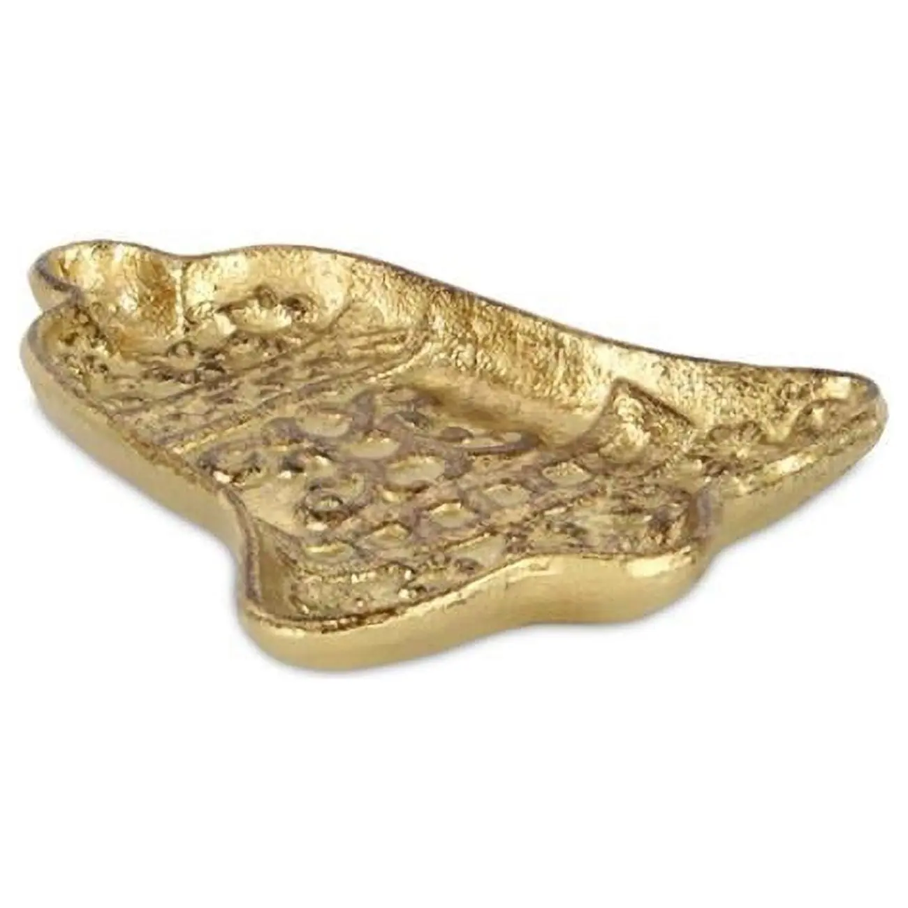 Christmas Bell Cast Iron Gold Catchall Tray