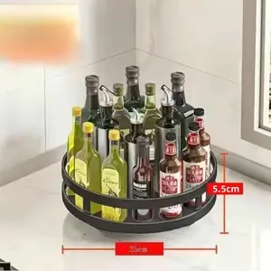Multi-layer heavy-duty 360 ° rotating spice rack with turntable base - high-capacity space-saving kitchen storage rack, easy-to-assemble countertop storage rack, Display Storage Rack