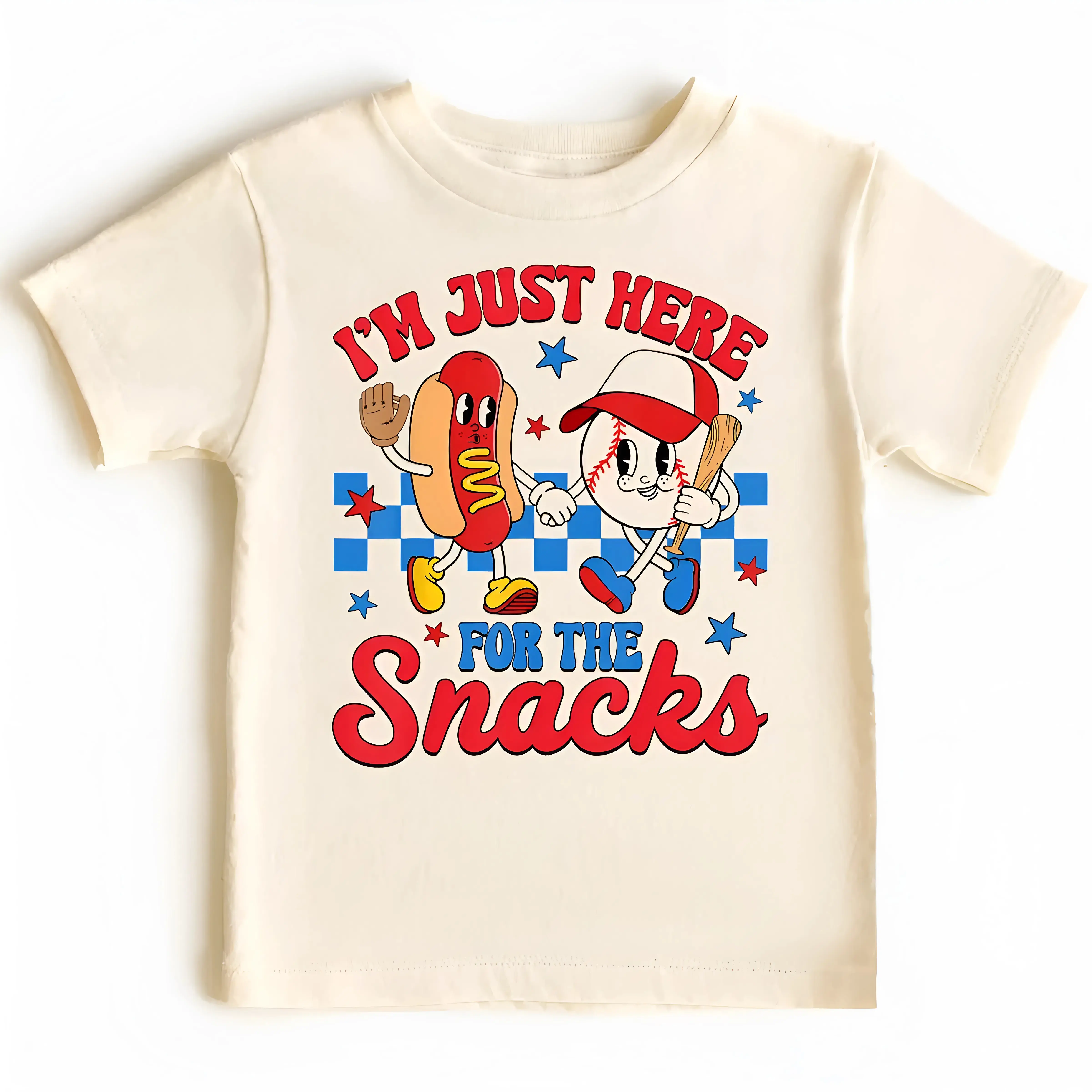 Youth And Adult I'm Just Here For The Snacks Baseball Shirt, baseball shirt, Sports Fan Shirt for youth, Baseball Season Natural T-Shirt, Cute Game Day Toddler Tee, Youth Clothing, birthday gift, summer outfit, outdoor apparel