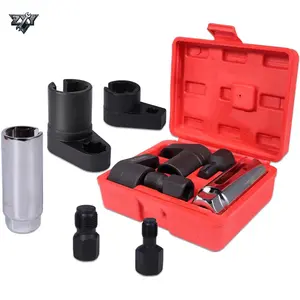5-Piece Forged O2 Oxygen Sensor Socket & Thread Chaser Set, Automotive Tool for Sensor Removal