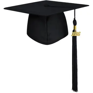 Matte Graduation Cap with 2026 Tassel for Adults High School and Bachelor Master 12 Colors