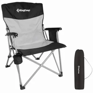 KingCamp Padded Outdoor Camping Lounge Chair with Cupholder & Pocket