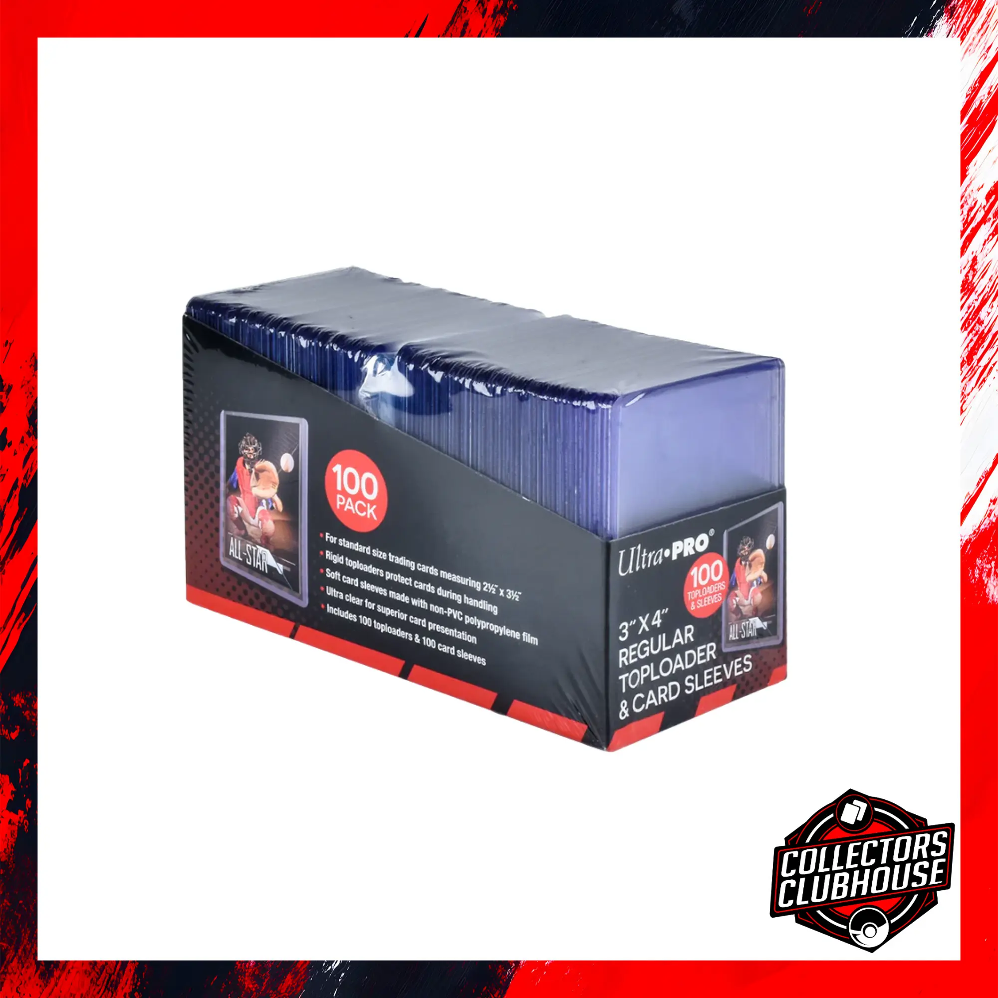 Ultra Pro: Standard 3 x 4-Inch Top Loader & 100CT Soft Sleeves Combo
