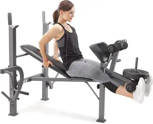 Marcy Standard Weight Bench with Leg Developer and Butterfly Arms, Multifunctio