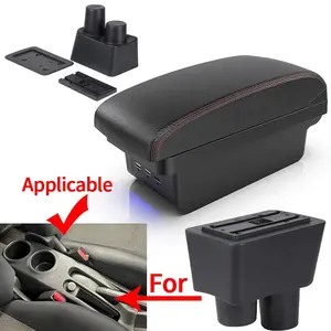 For Nissan Almera armrest box Suitable for Nissan  Versa Car armrest box storage box decoration modification accessories, Car Storage Organizer